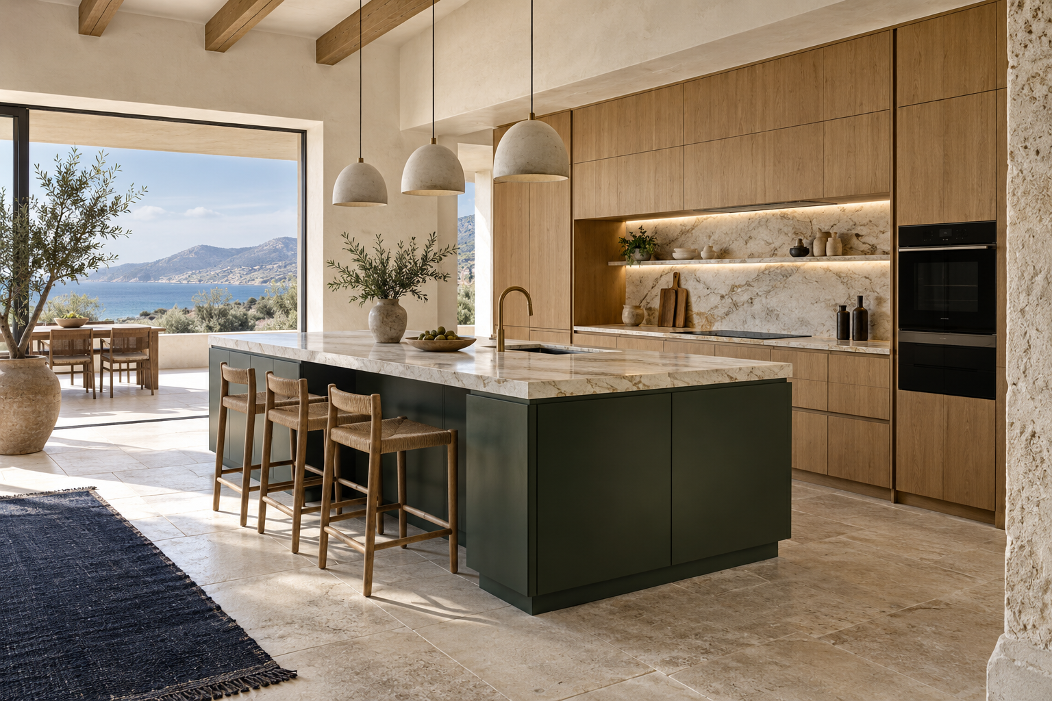 Mediterranean villa kitchen