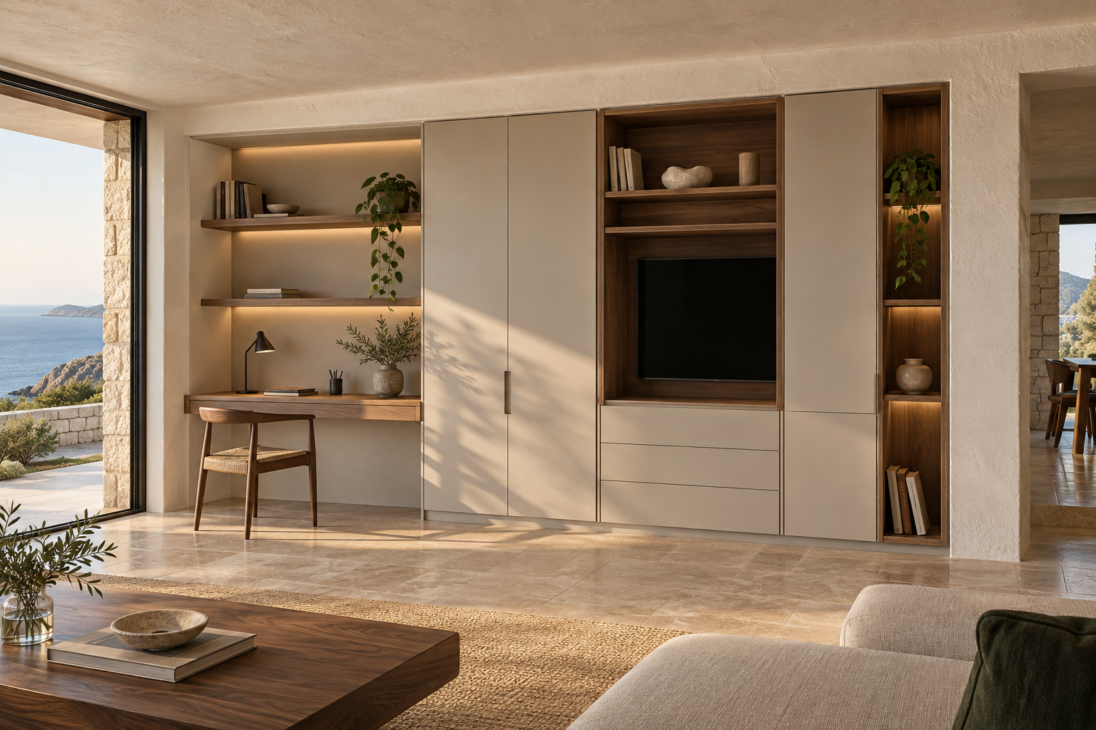 Bespoke living-room wall